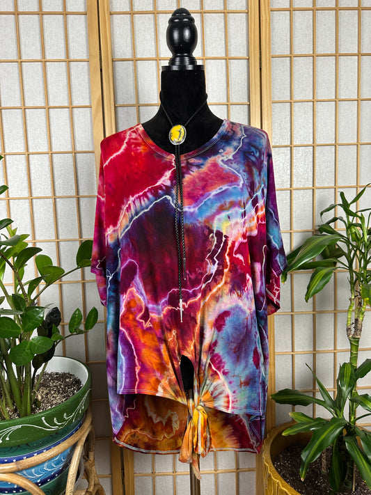 Tie Front Top - 1X/2X