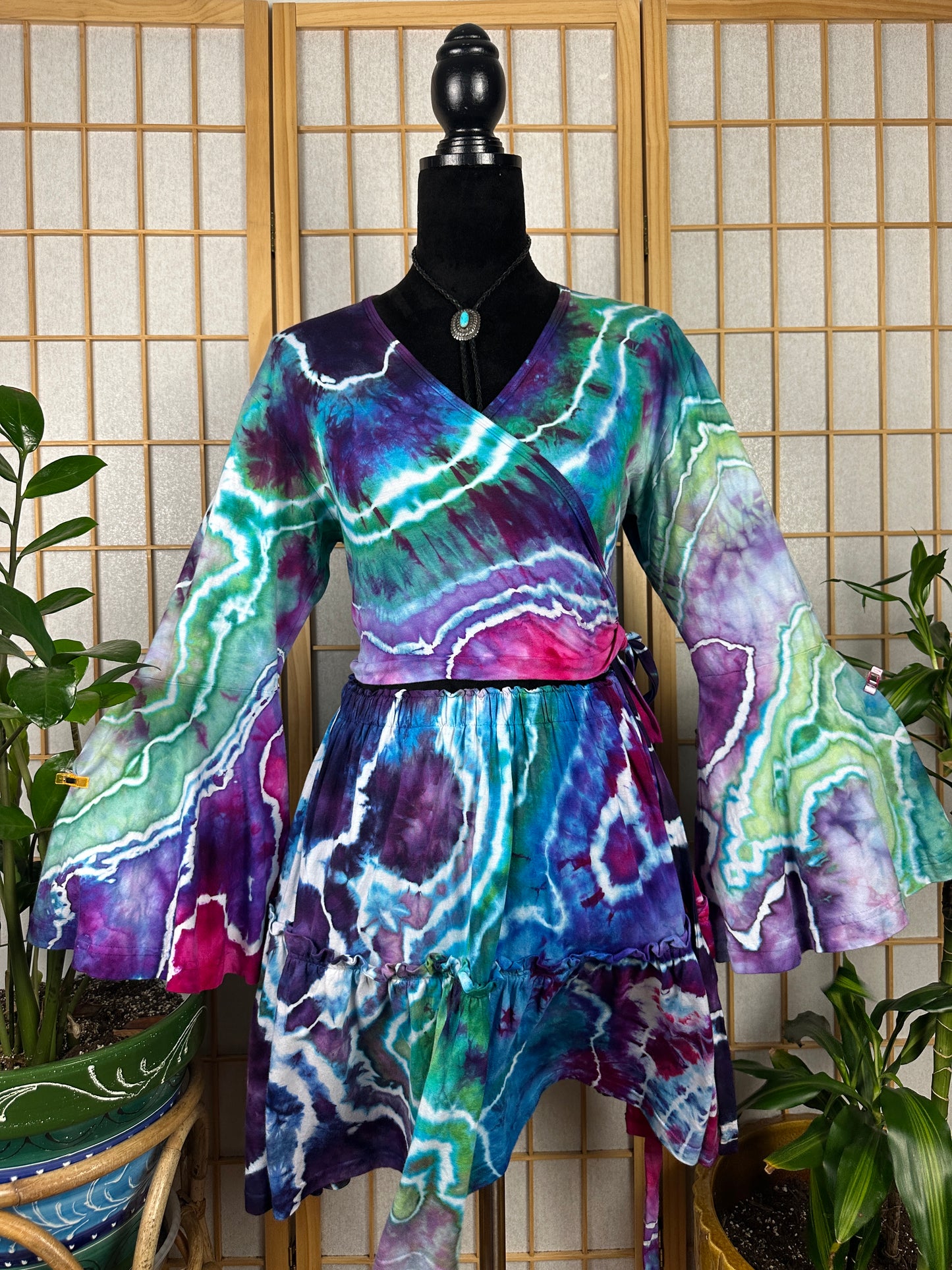 Spinner Mini Skirt/Wrap Top Set - LG/XL