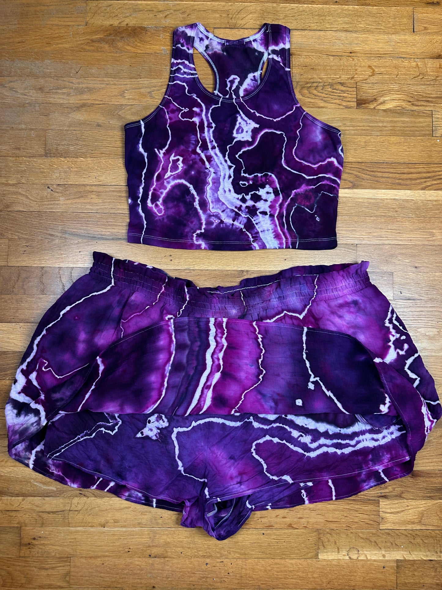 Waffle Skort Set - 3X (w/ tee & tank crop options)
