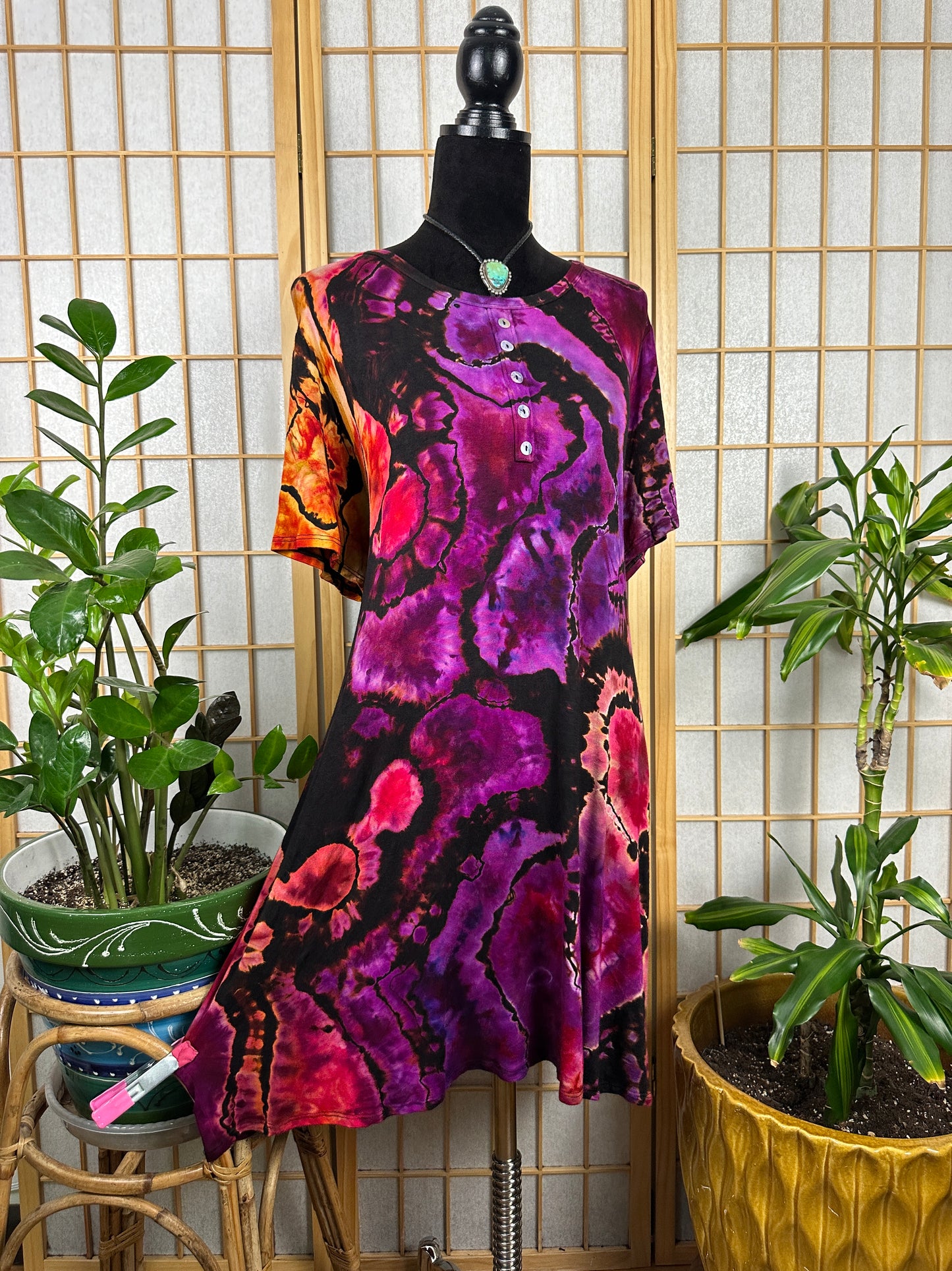 Button Swing Dress - XL/1X