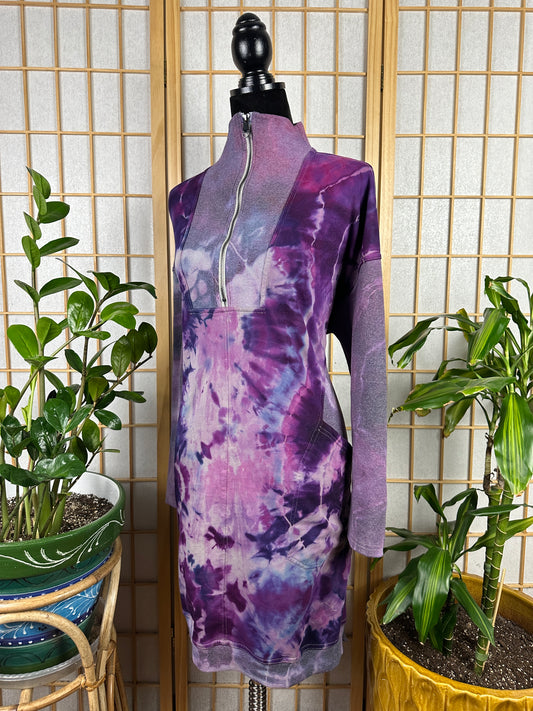 1/2 Zip Sweatshirt Dress - 2X