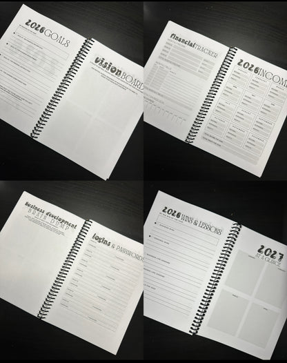 2026 MONTHLY Notebook/Planner - Large Hardcover (READY TO SHIP)