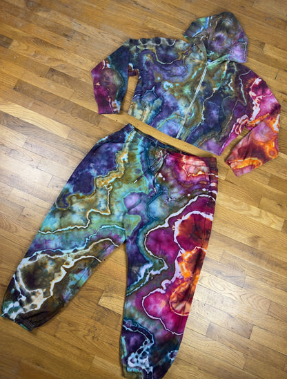 French Terry Crop Sweatsuit - XL