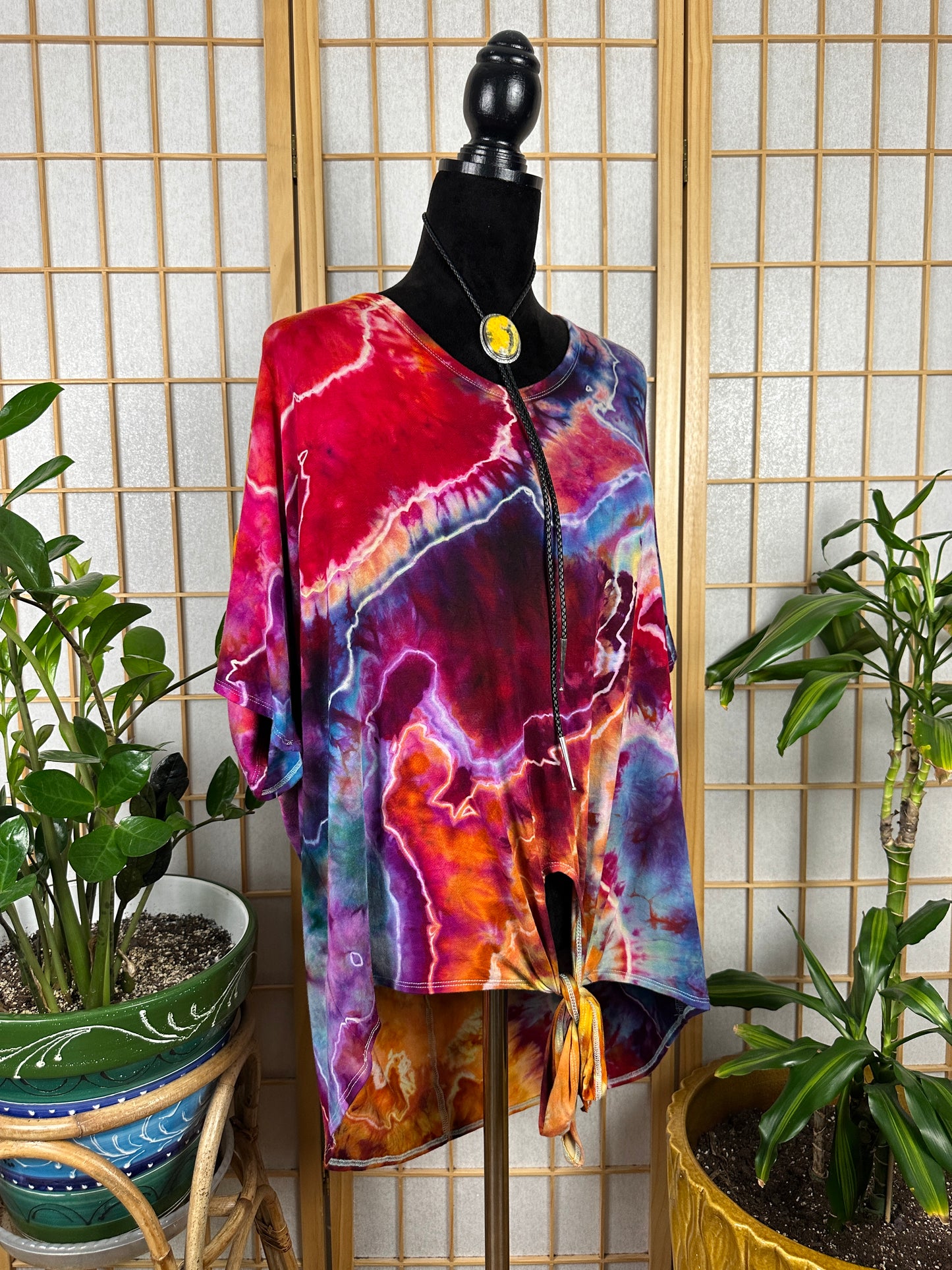 Tie Front Top - 1X/2X