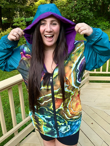 Unisex Tie Dye Windbreaker - Wildflower