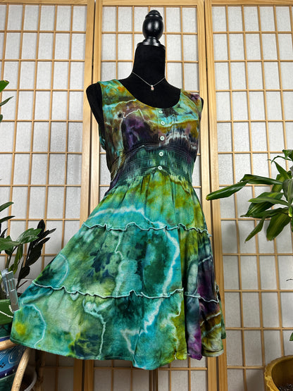 Button Skater Dress - LARGE