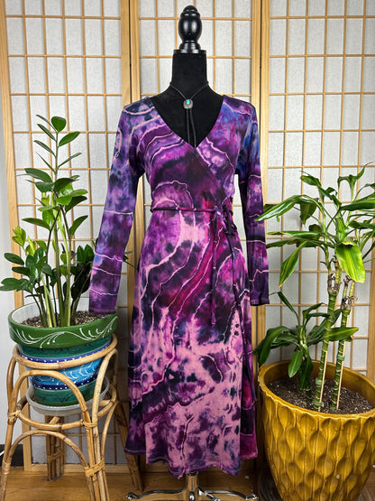 Ribbed Wrap Dress - MEDIUM