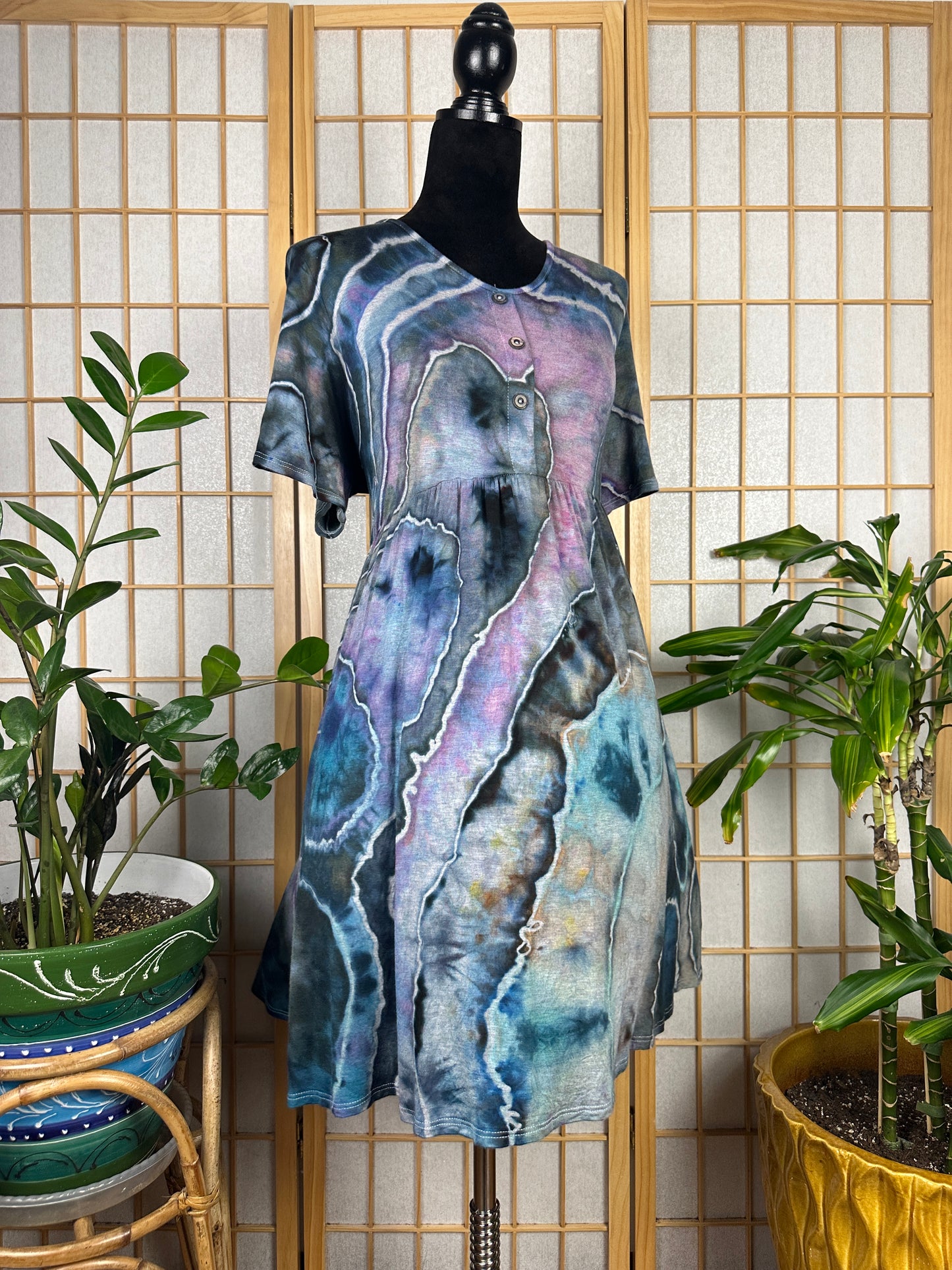 Button Babydoll Dress - 2X