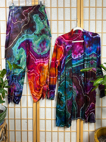 Pocket Cardigan/Tie Jogger Set - SMALL