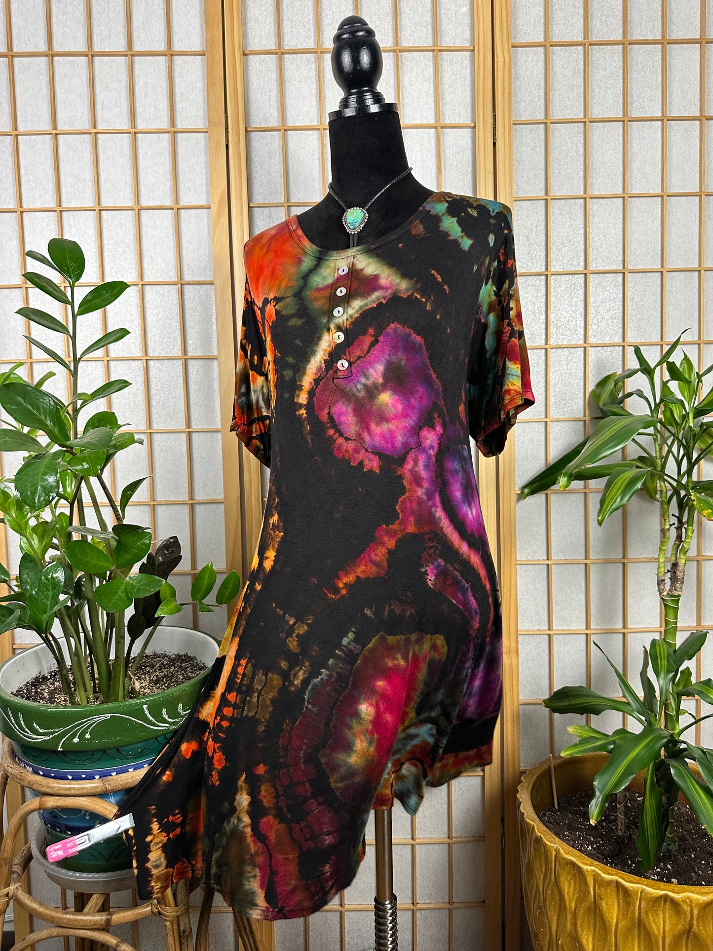 Button Swing Dress - XL/1X