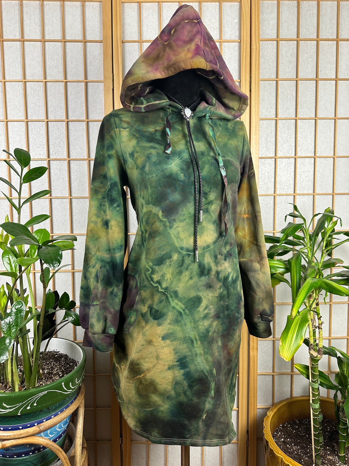 Hoodie Sweatshirt Dress - LARGE