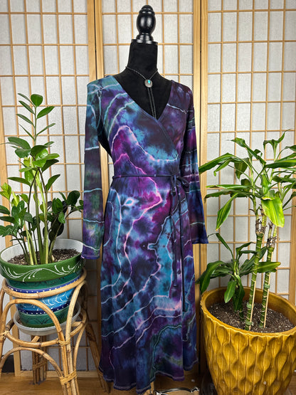 Ribbed Wrap Dress - MEDIUM