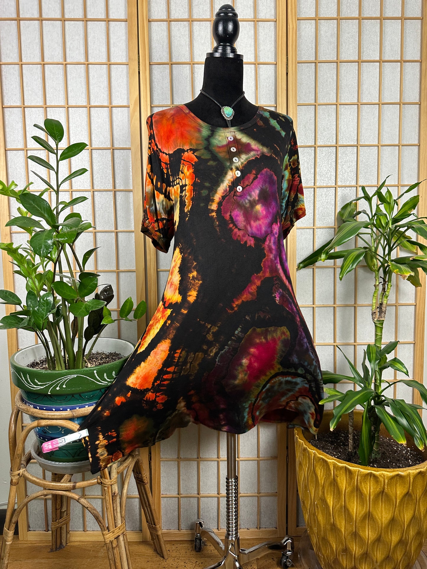 Button Swing Dress - XL/1X