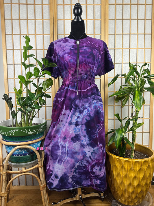 Short Sleeve Sweatshirt Dress - MEDIUM