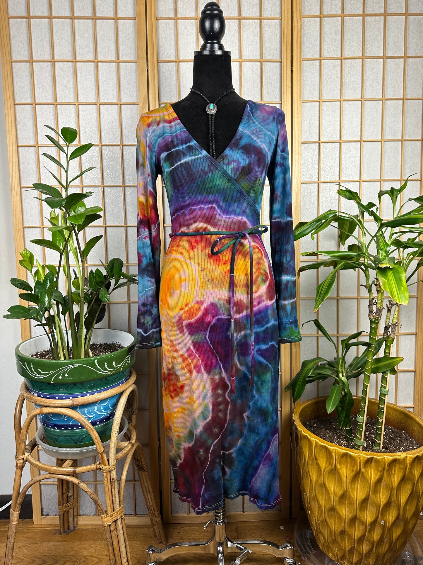 Ribbed Wrap Dress - XS