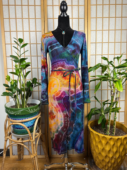 Ribbed Wrap Dress - XS