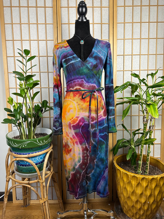 Ribbed Wrap Dress - XS