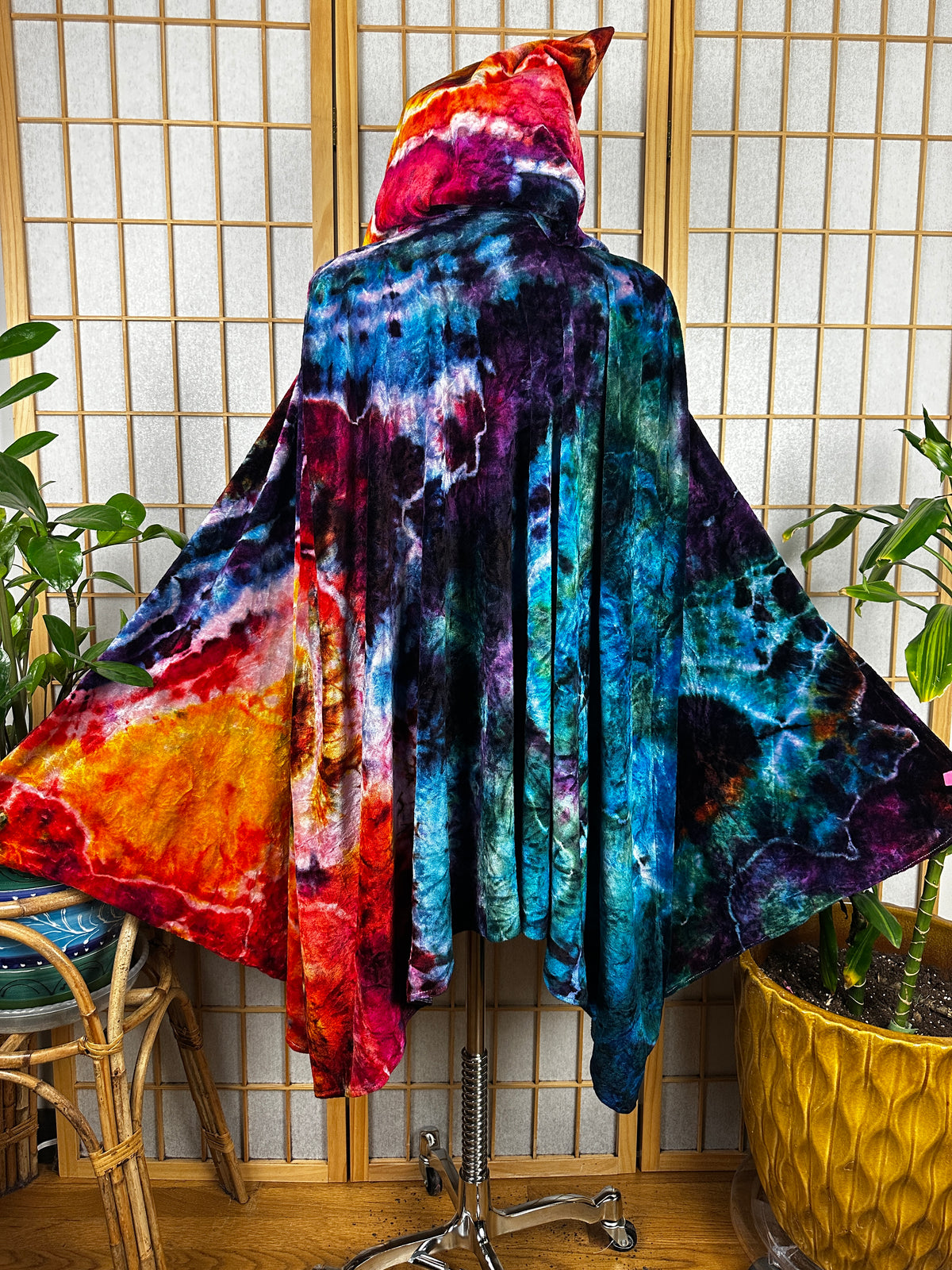 Bamboo Velour Cape - Rainbow
