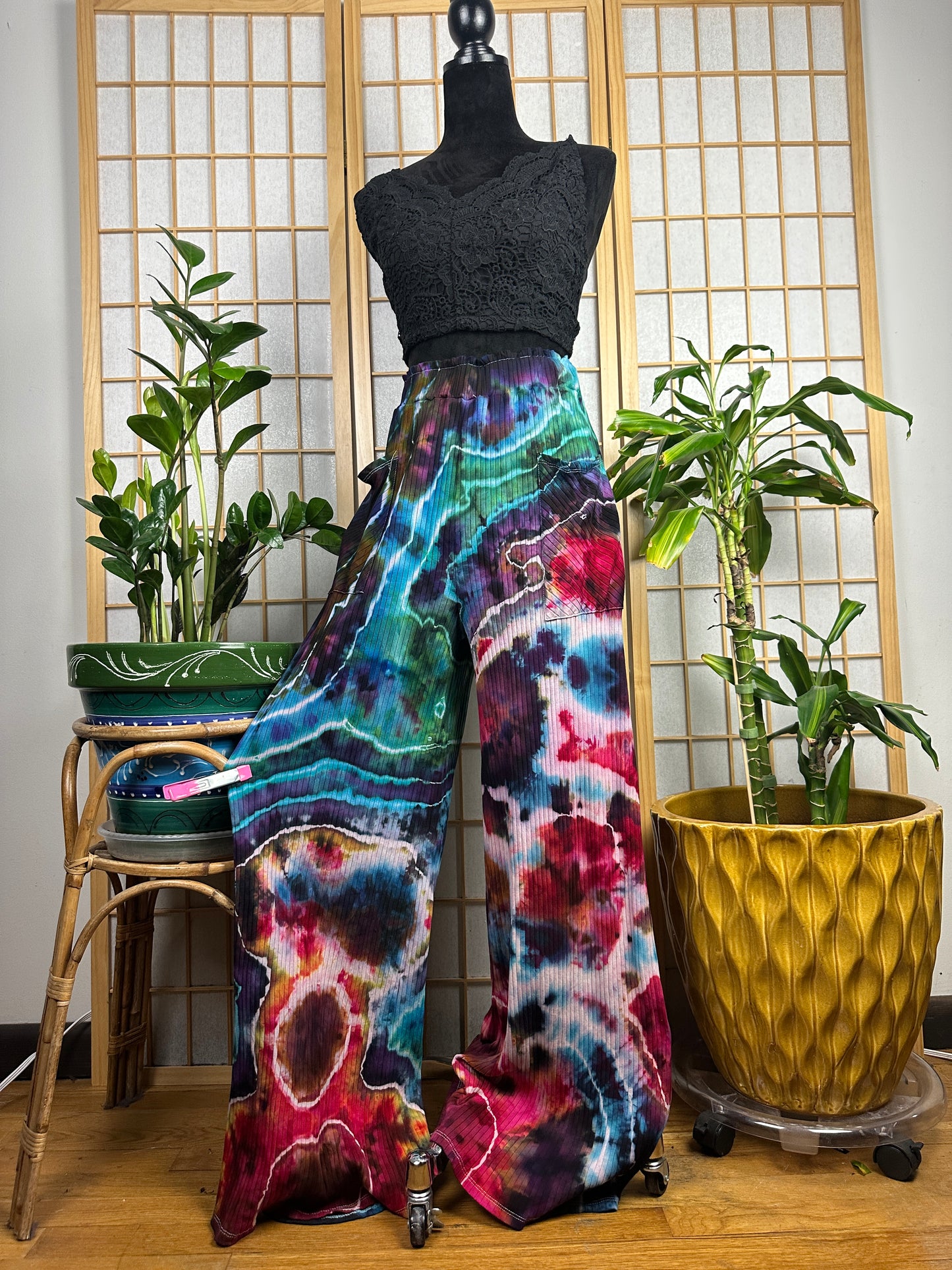 Ribbed Palazzo Pants - XL