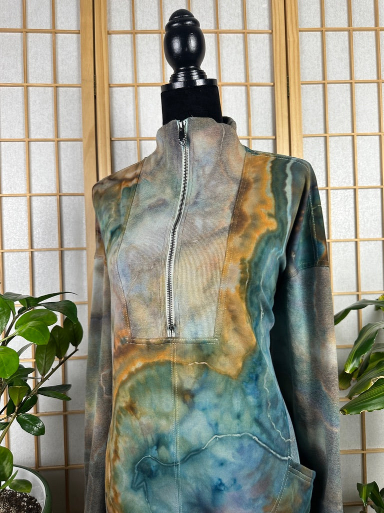 1/2 Zip Sweatshirt Dress - 3X