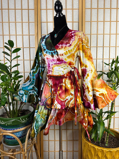 Spinner Mini Skirt/Wrap Top Set - XL/1X