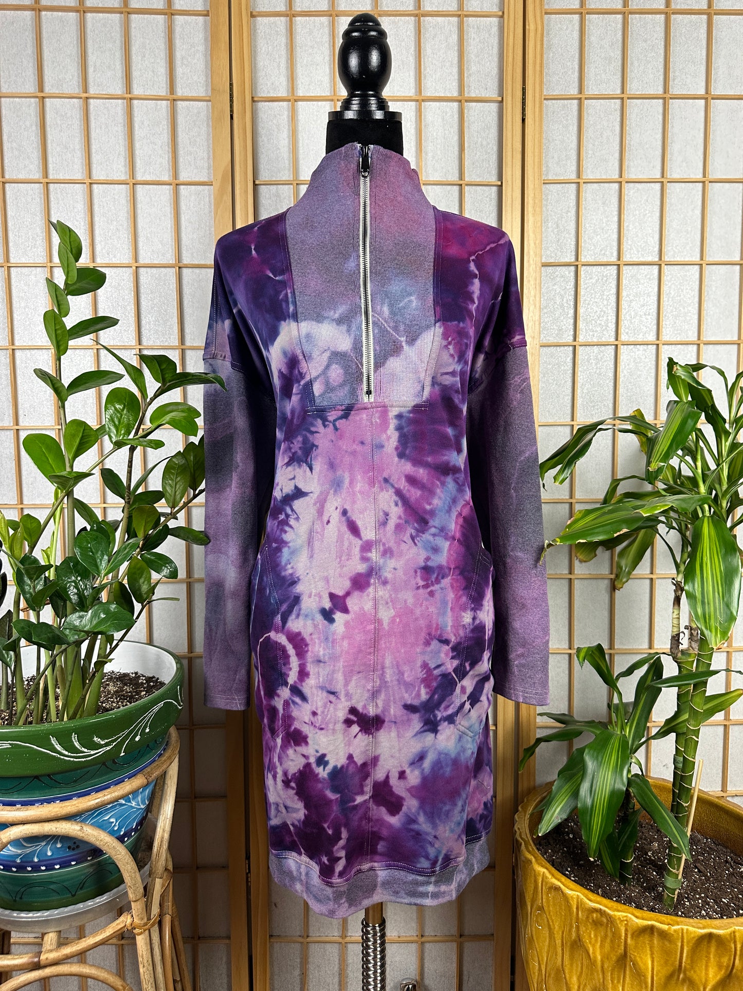 1/2 Zip Sweatshirt Dress - 2X