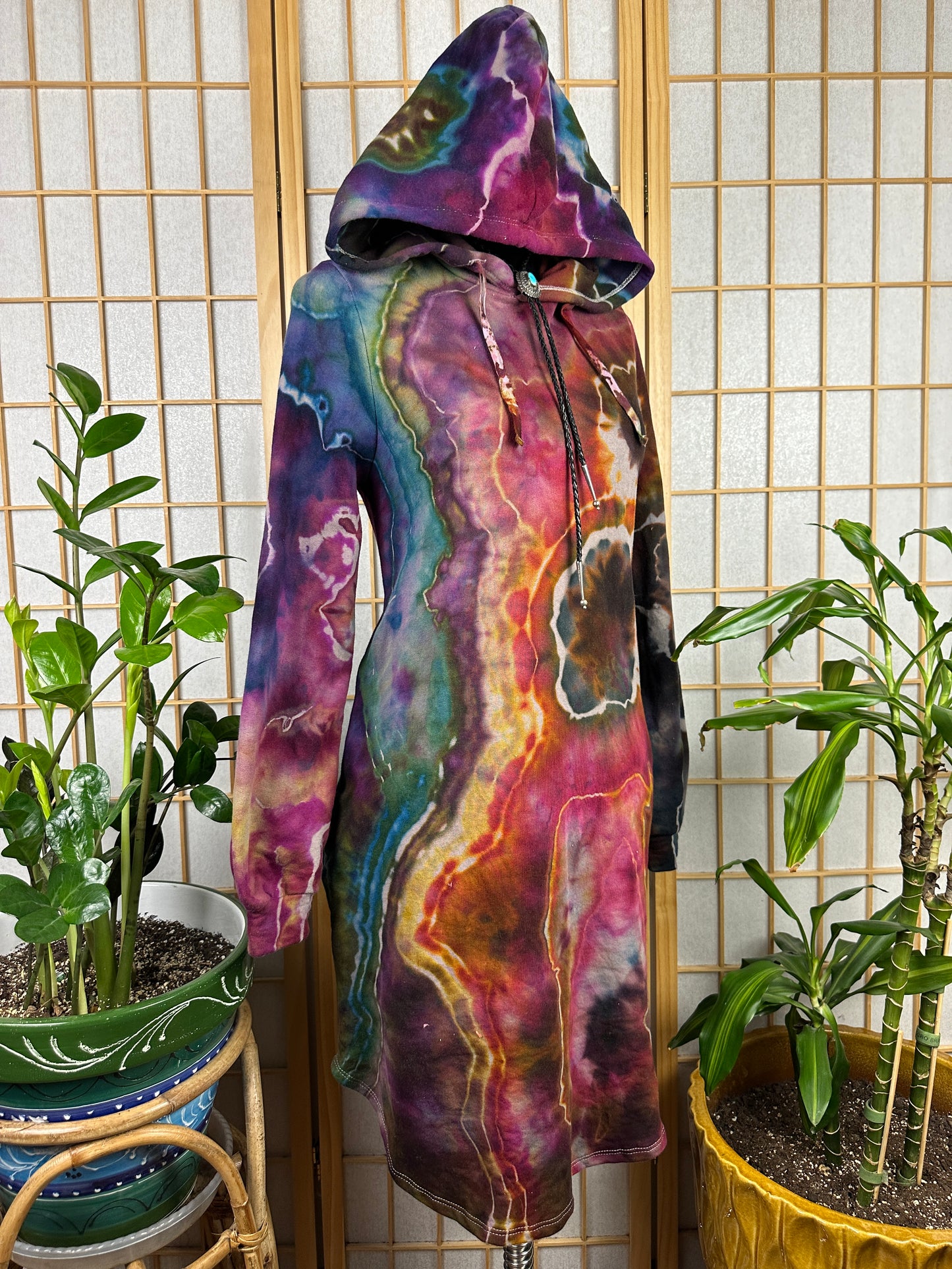 Hoodie Sweatshirt Dress - MEDIUM