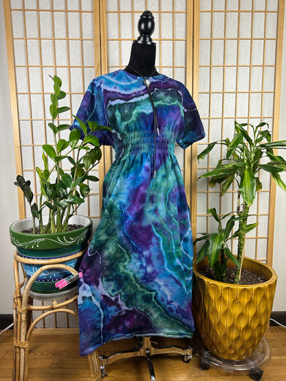 Short Sleeve Sweatshirt Dress - LARGE