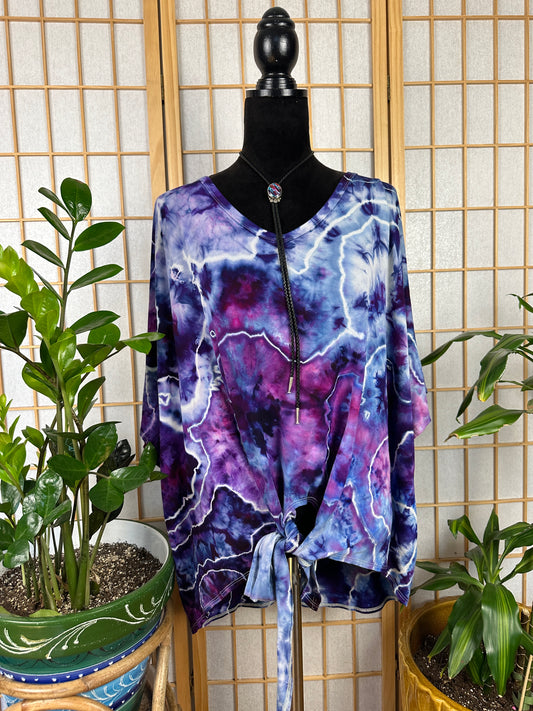 Tie Front Top - 3X/4X