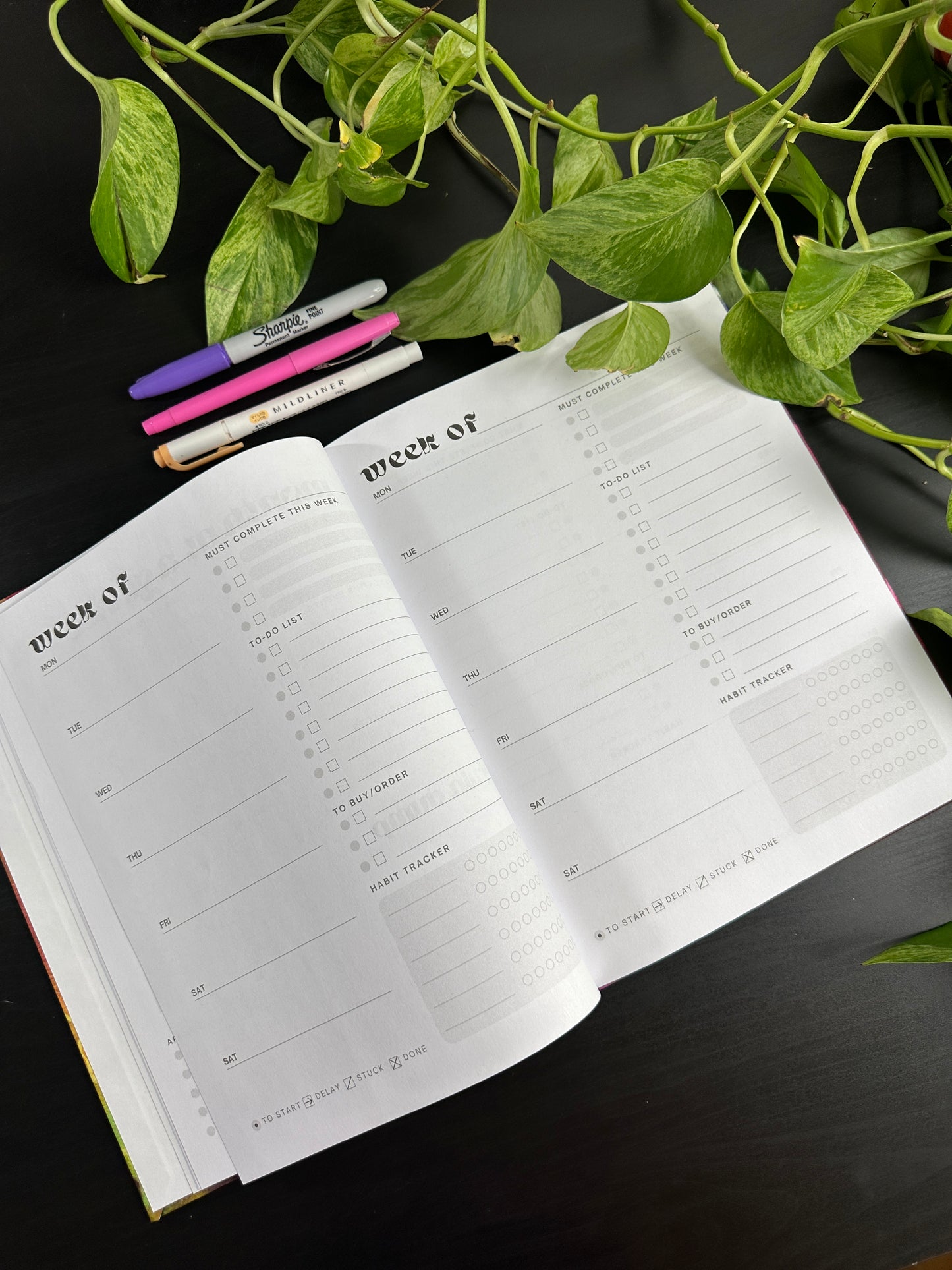 Undated Weekly Planner - Spiral Bound Softcover (Multiple Colors)