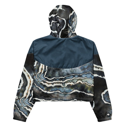 Tie Dye Cropped Windbreaker - Dark Star