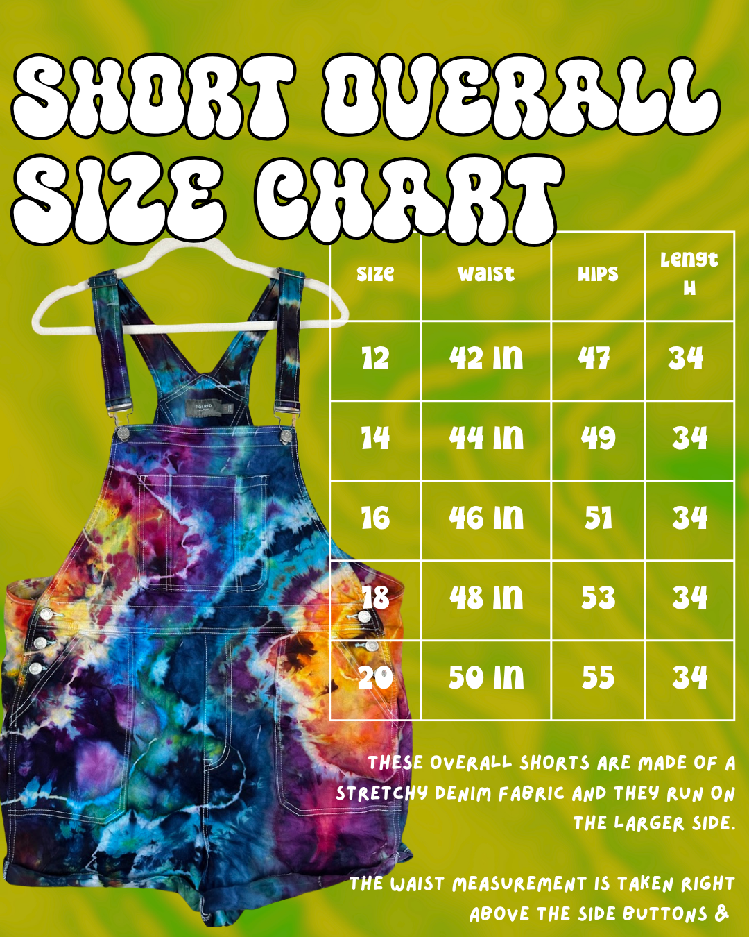 Shorty Overalls - Size 18/20